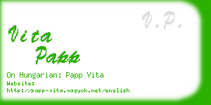 vita papp business card